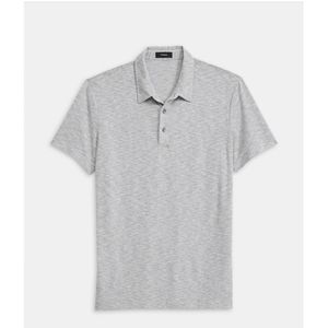 THEORY mens collard gray stretch soft polo shirt